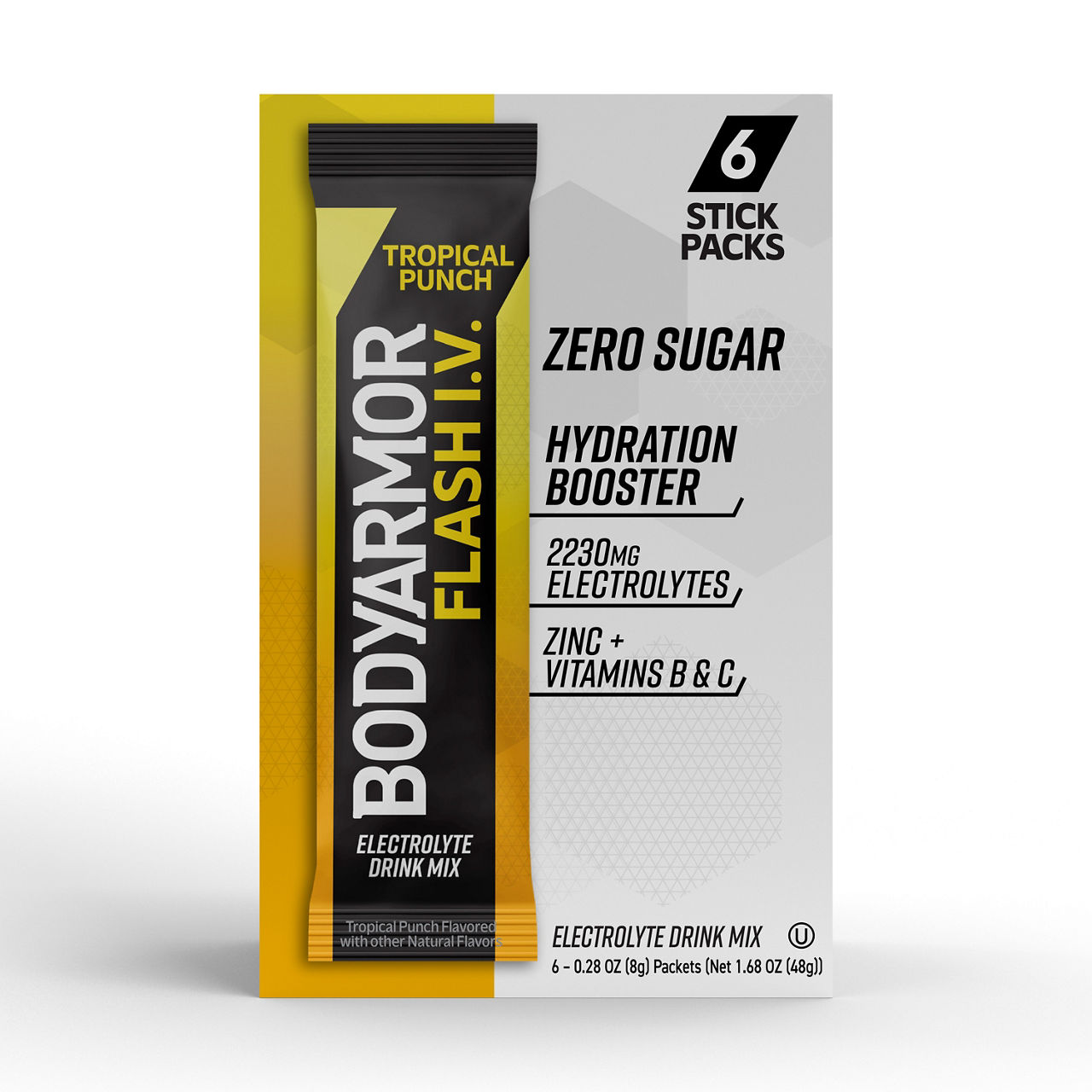 BODYARMOR Flash I.V. Zero Sugar Tropical Punch Powder Hydration