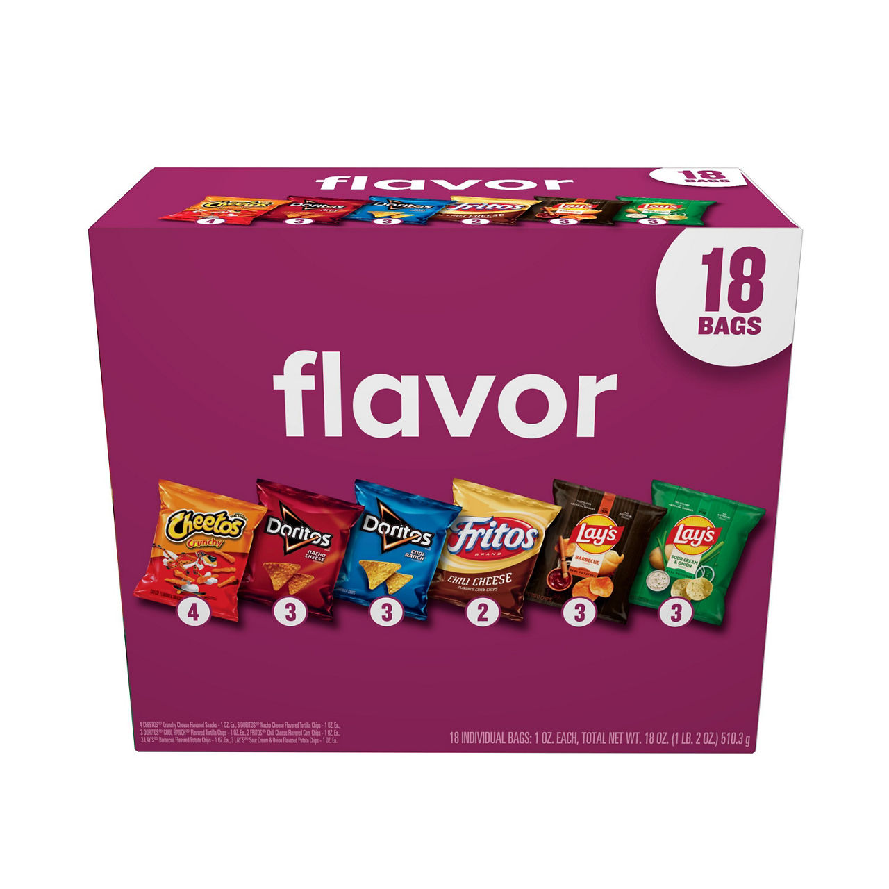 Frito Lay Snacks Flavor Mix Variety Pack, 1 Oz, 18 Count | Wegmans