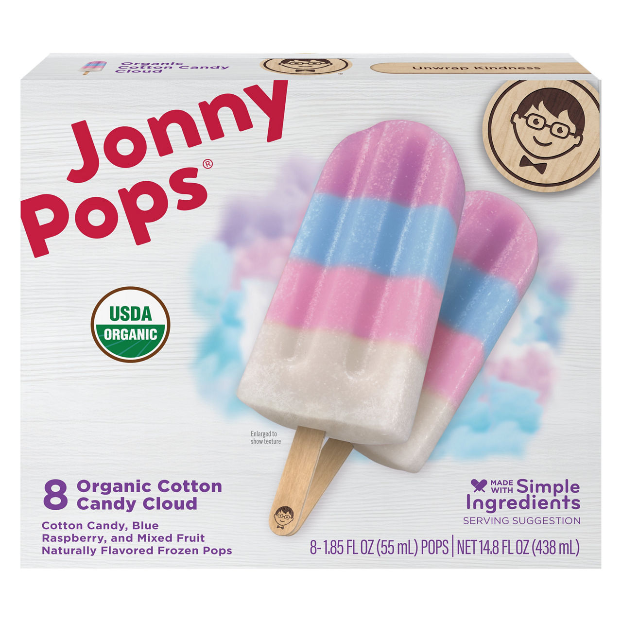 JonnyPops Organic Cotton Candy Cloud Frozen Pops | Wegmans
