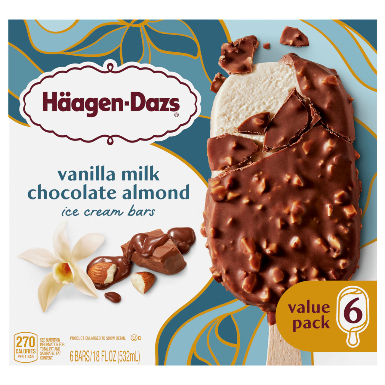 Haagen-Dazs Vanilla Milk Chocolate Almond Ice Cream Bars | Wegmans
