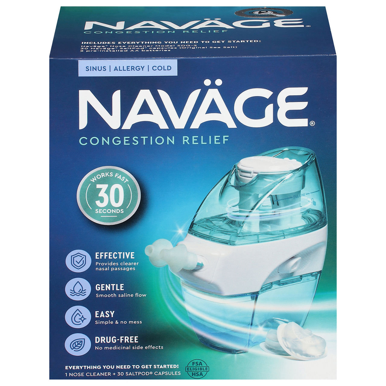 Navage Nose Cleaner + SaltPod Capsules, Congestion Relief | Wegmans