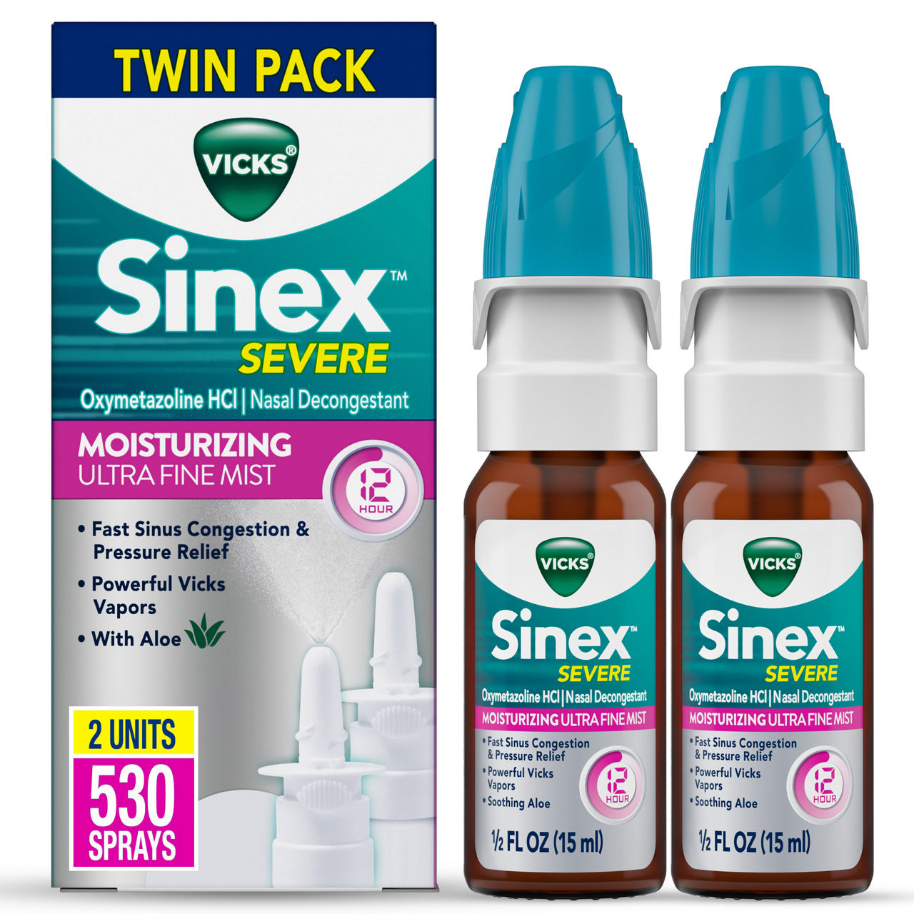 Vicks Sinex Severe Moisturizing Ultra Fine Nasal Mist with Aloe,  Over-the-Counter Medicine, | Wegmans