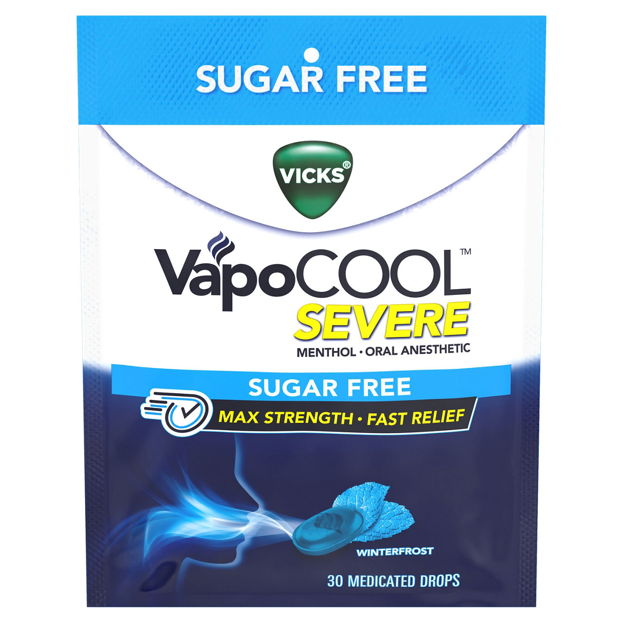 V VapoDrops Sore Throat Drops With Benzocaine & Menthol, Over-the