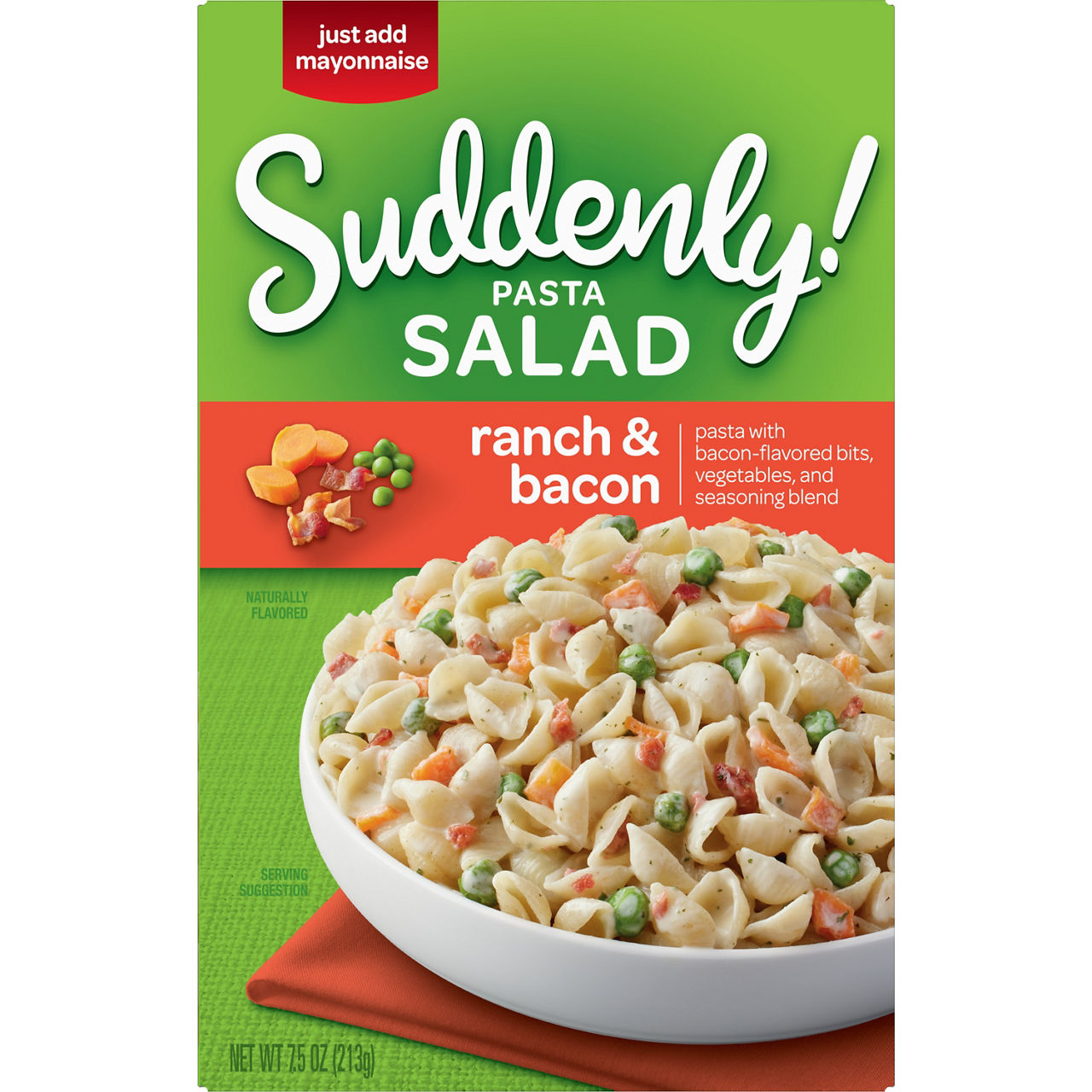 suddenly pasta salad classic dressing Suddenly Salad Classic Pasta Salad Mix with Red Peppers & Seasoning, 7.75  oz Box