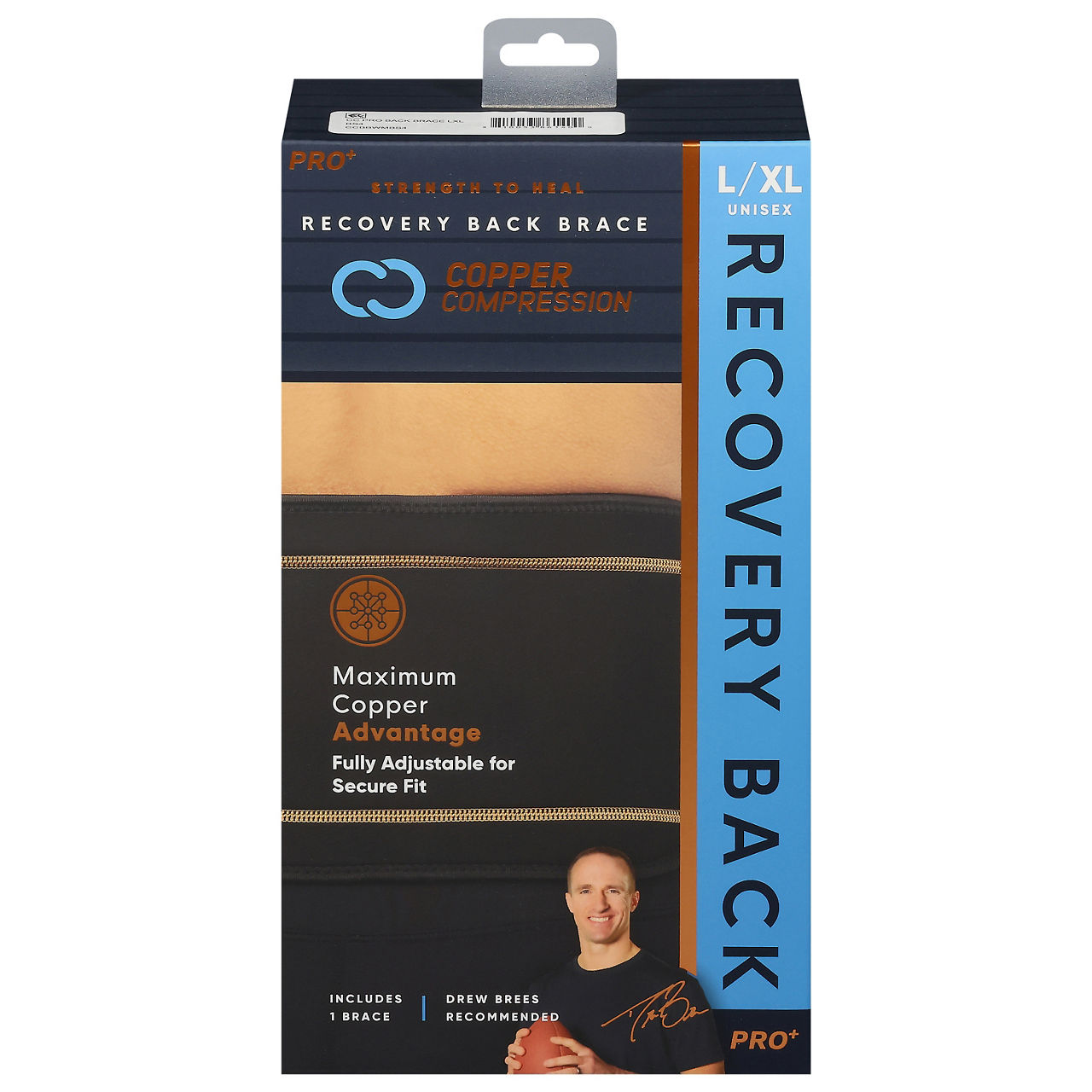 Copper Compression Pro+ Recovery Back Brace, Unisex, L/XL | Wegmans