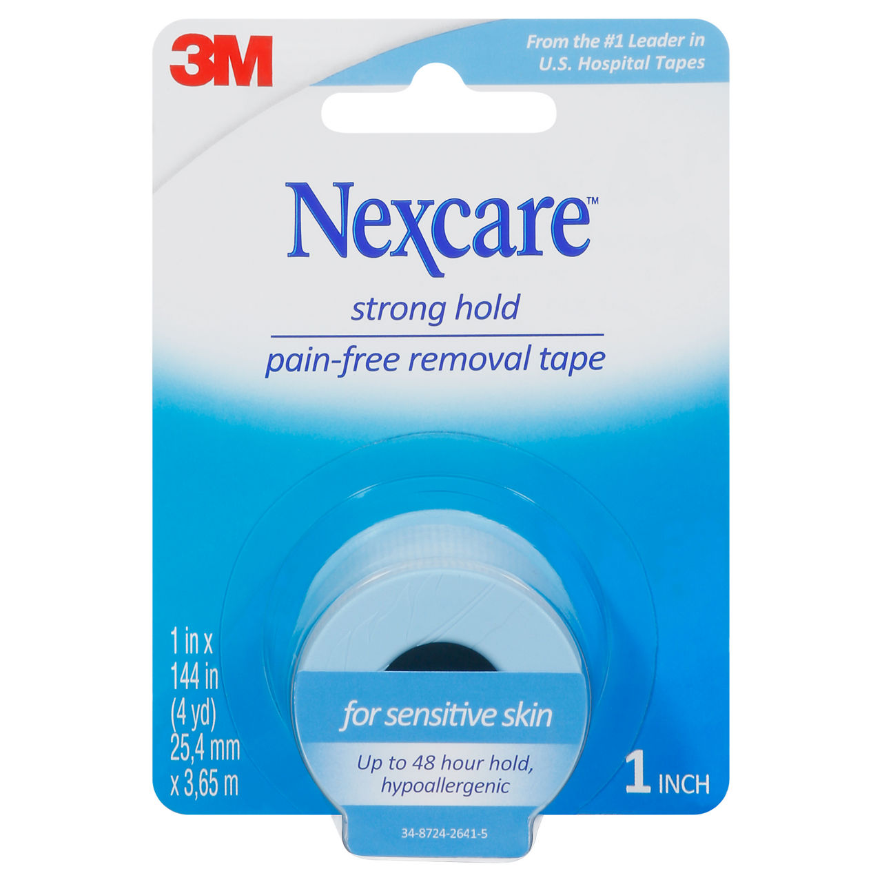 Nexcare Pain-Free Removal Tape, Strong Hold, Sensitive Skin, 1