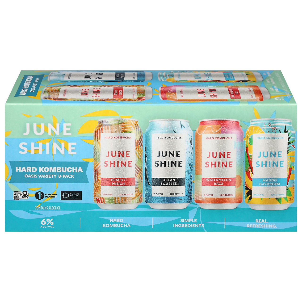 June Shine Hard Kombucha, Oasis Variety 8-Pack | Wegmans