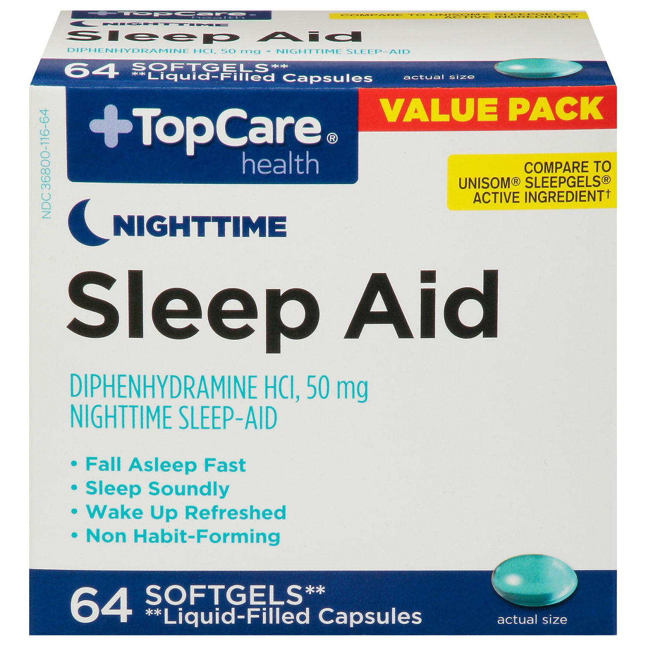 TopCare Health ZZZ Sleep, 50 mg, Nighttime, Berry Flavor