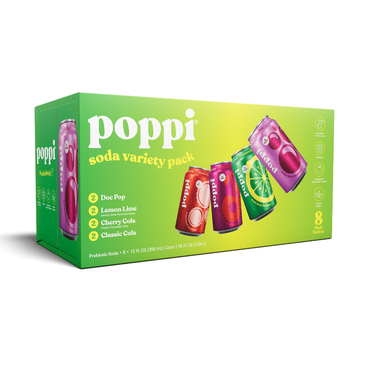 popp Poppi Prebiotic Soda Raspberry Rose - Foodland