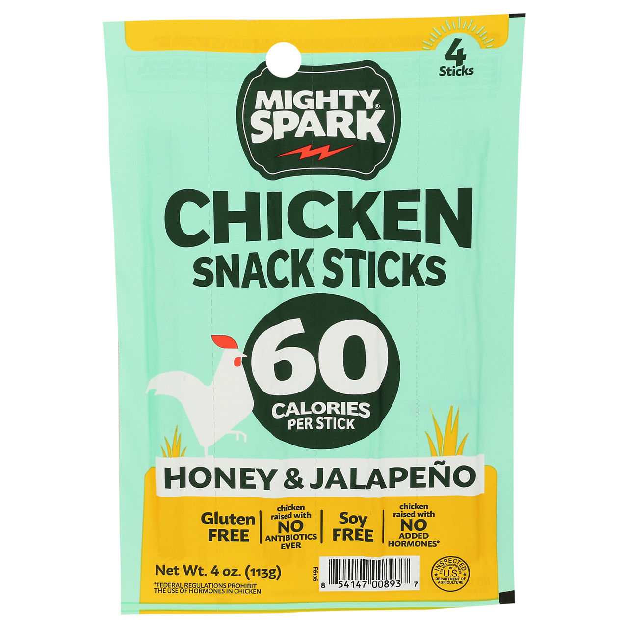 Mighty Spark Chicken Snack Sticks, Honey & Jalapeño, 4 Count | Wegmans