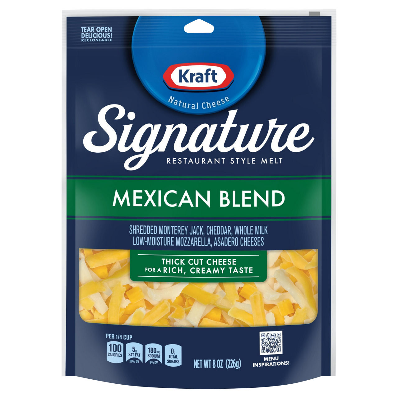 Kraft Signature Cheese, Cheddar Blend, Restaurant Style Melt | Wegmans