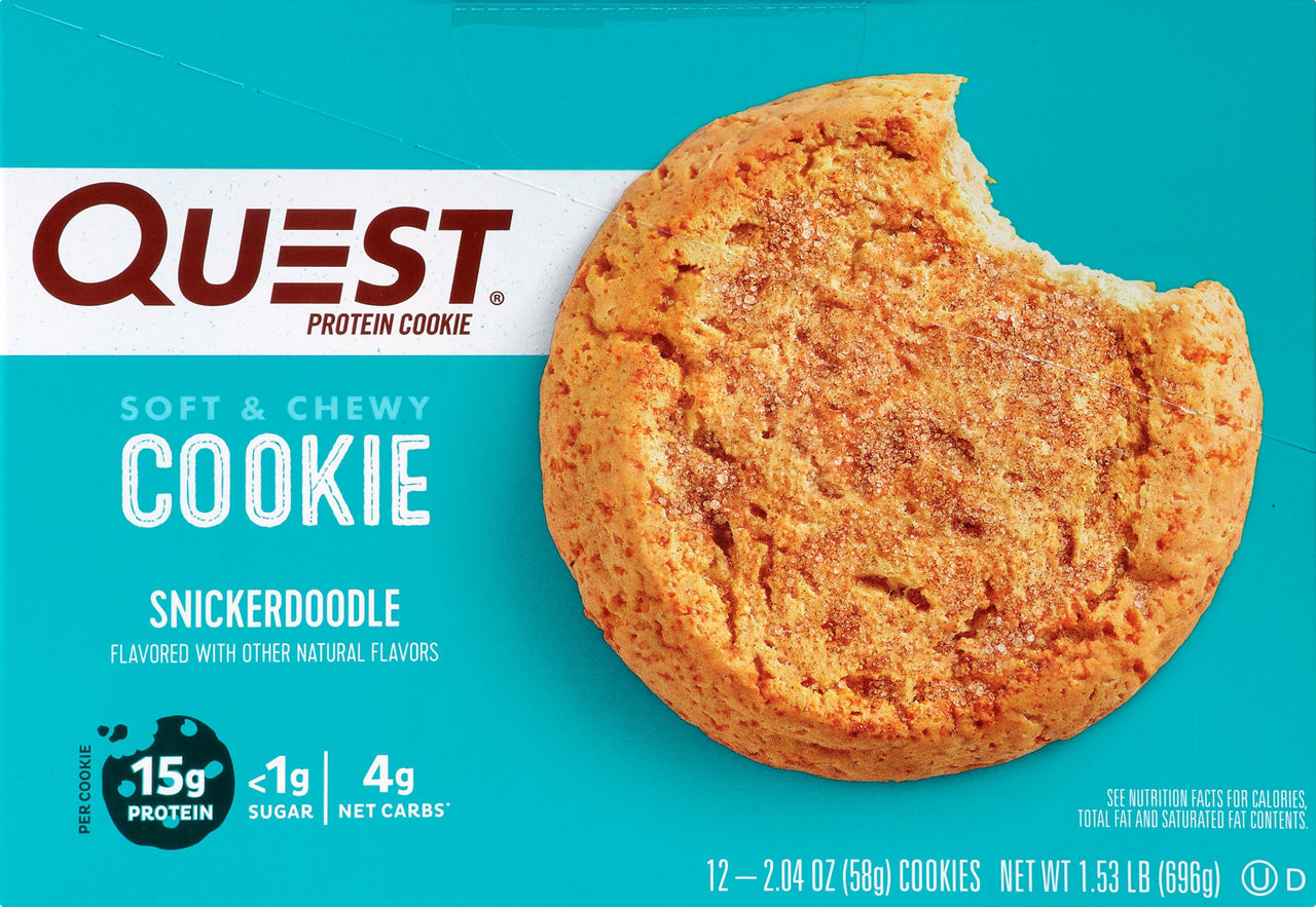 Quest Protein Cookie, Snickerdoodle, Soft & Chewy, 12 Pack | Wegmans