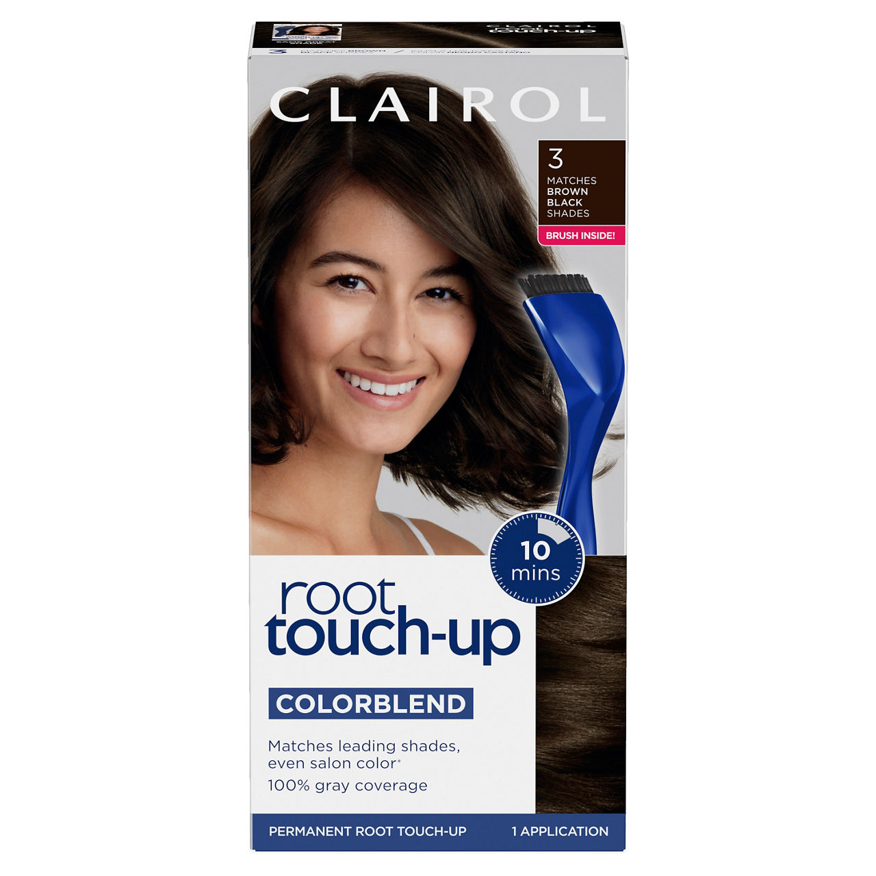 CLAIROL Root Touch-Up, Permanent, Colorblend, 3 Matches Brown