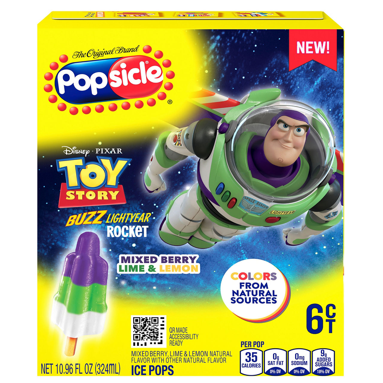 Popsicle Ice Pops, Mixed Berry Lime & Lemon, Toy Story | Wegmans
