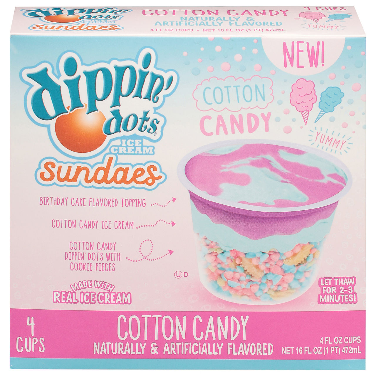 semaglutide ice cream Dippin' Dots Cotton Candy Ice Cream Sundaes