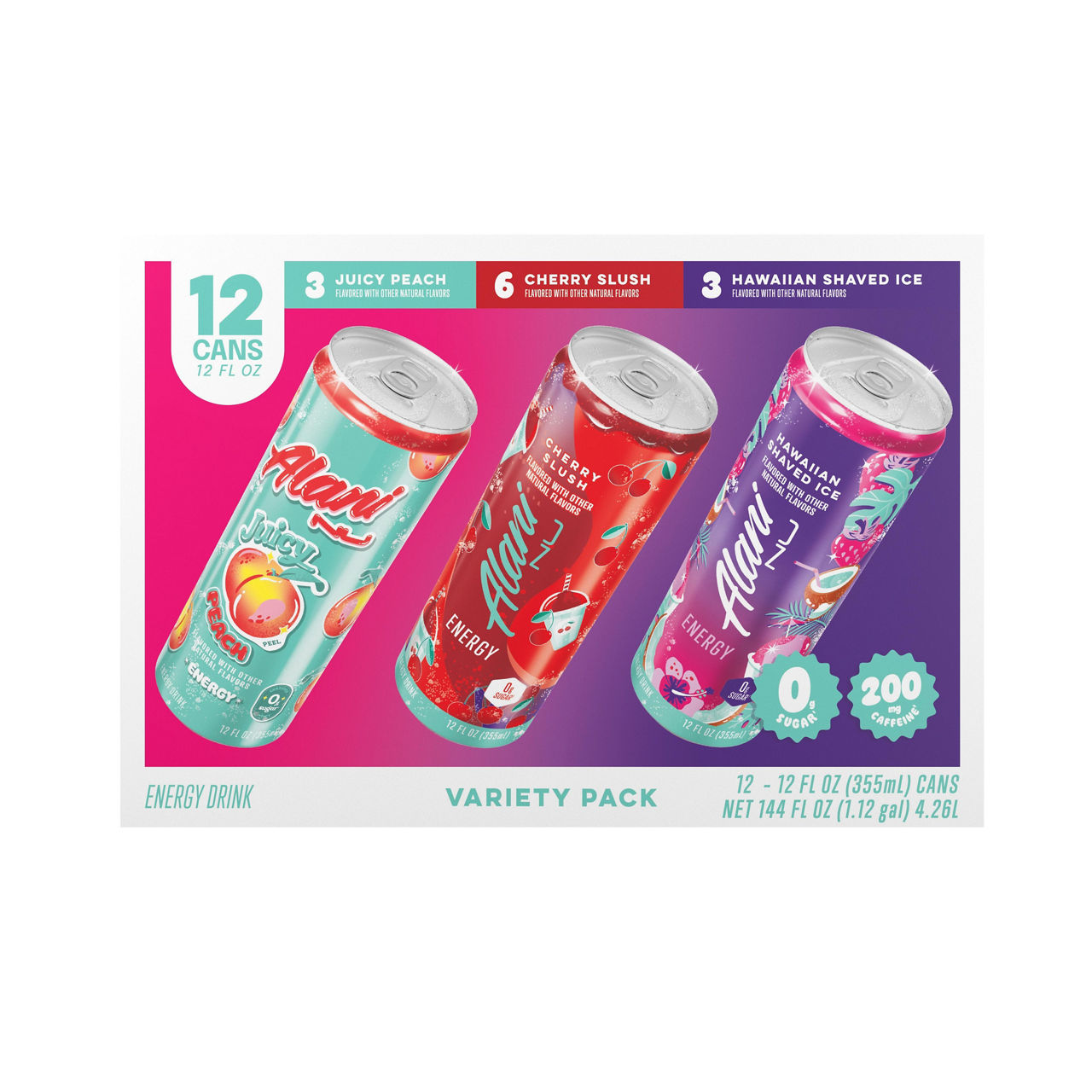 Alani Nu Variety Pack 12pk (Orange Kiss, Cherry Twist, Pink Slush