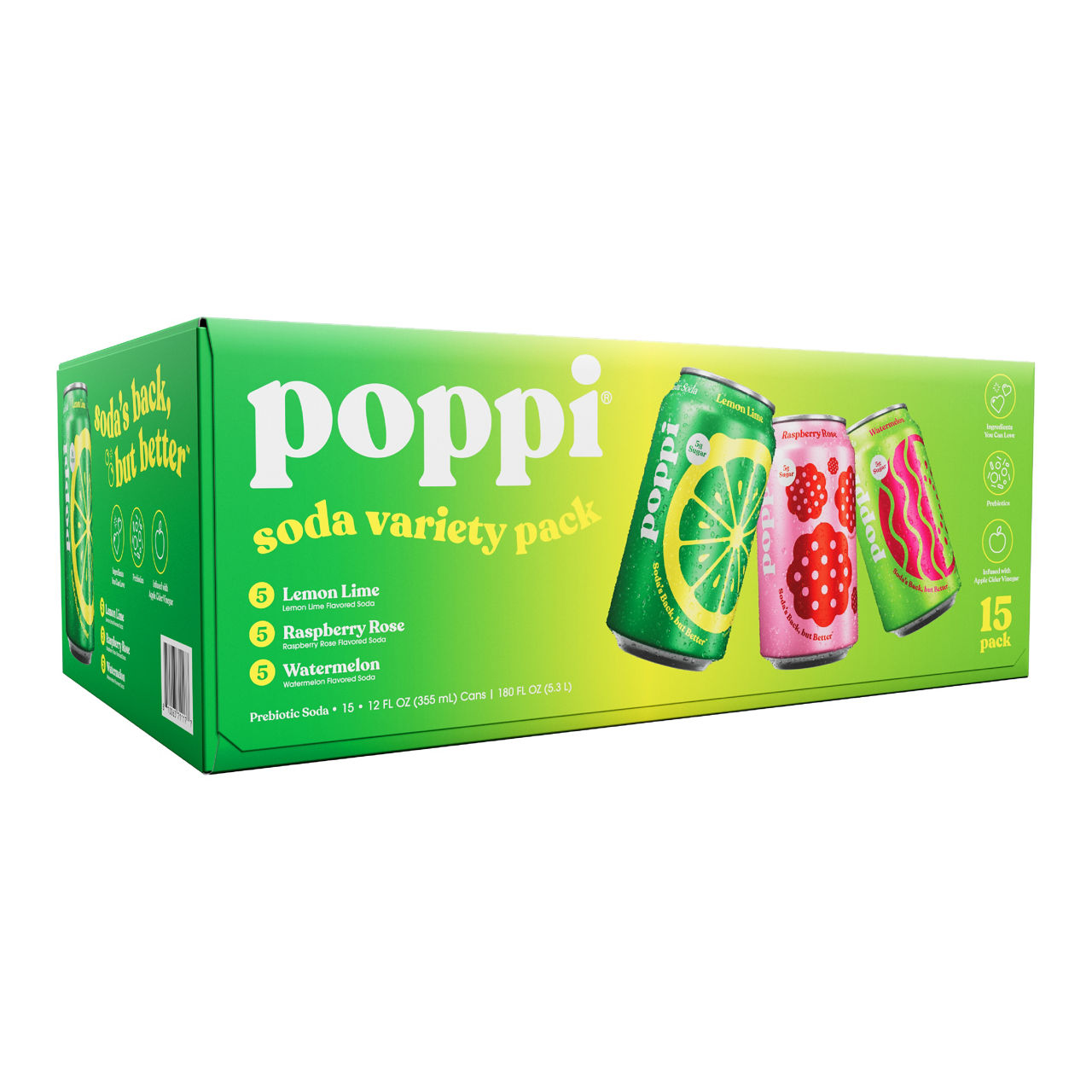 Poppi Prebiotic Soda, Variety 15 Pack | Wegmans
