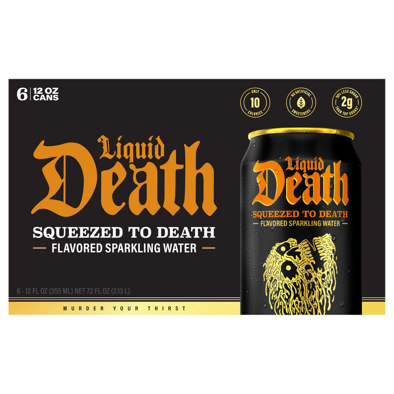 洋楽 IVY LUB DEATH DON'T ALWAYS TASTE GOOD Liquid Death Flavored Sparkling Water, Rootbeer Wrath | Wegmans