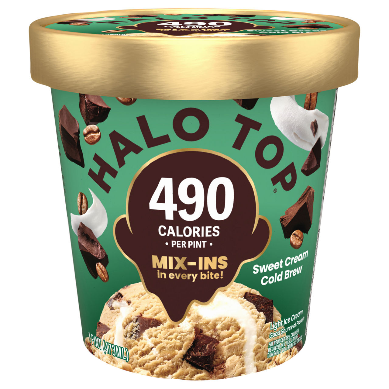 Halo Top Light P.B. Cookie Dough & Fudge Ice Cream | Wegmans
