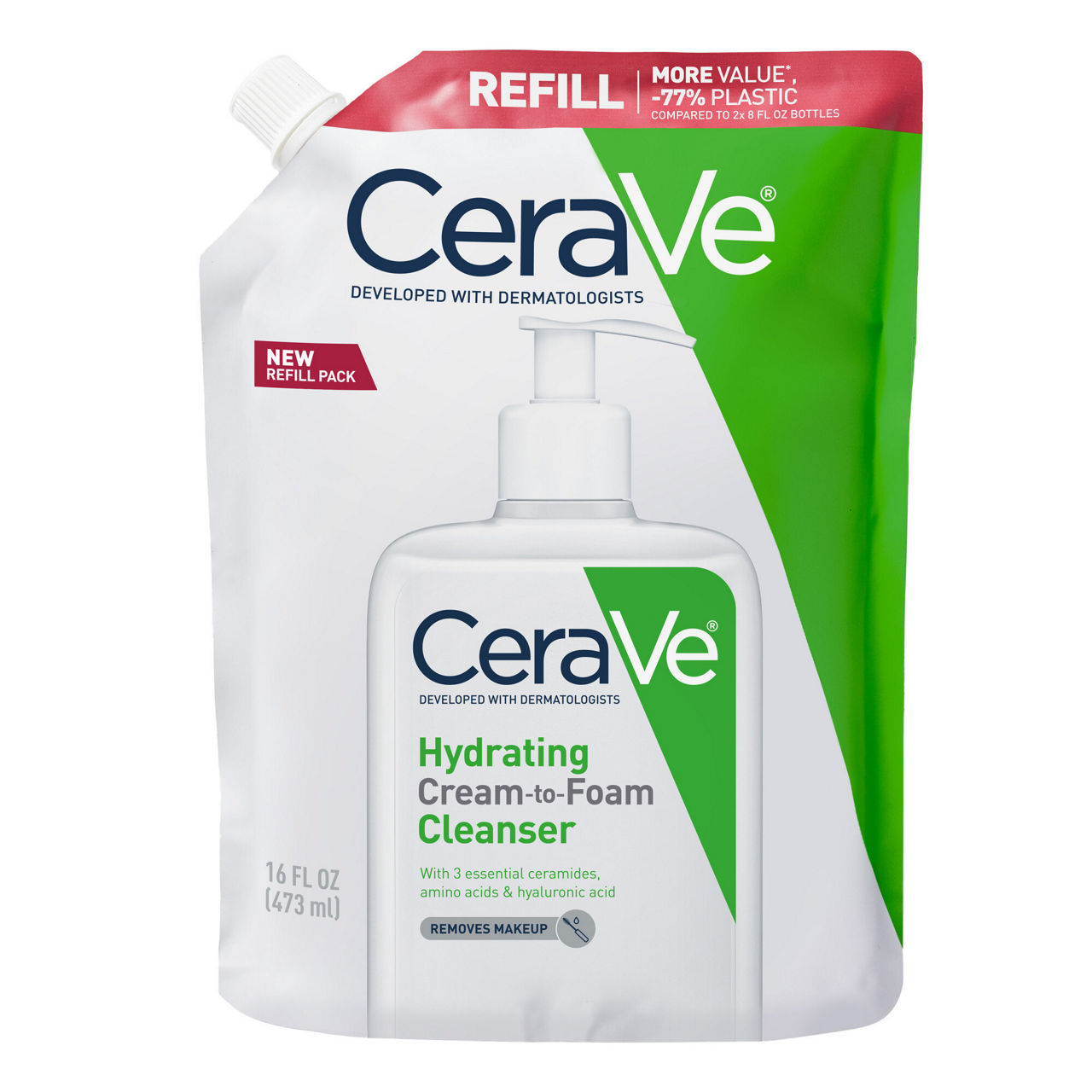 CeraVe Hydrating Facial Cleanser Refill Pouch | Wegmans