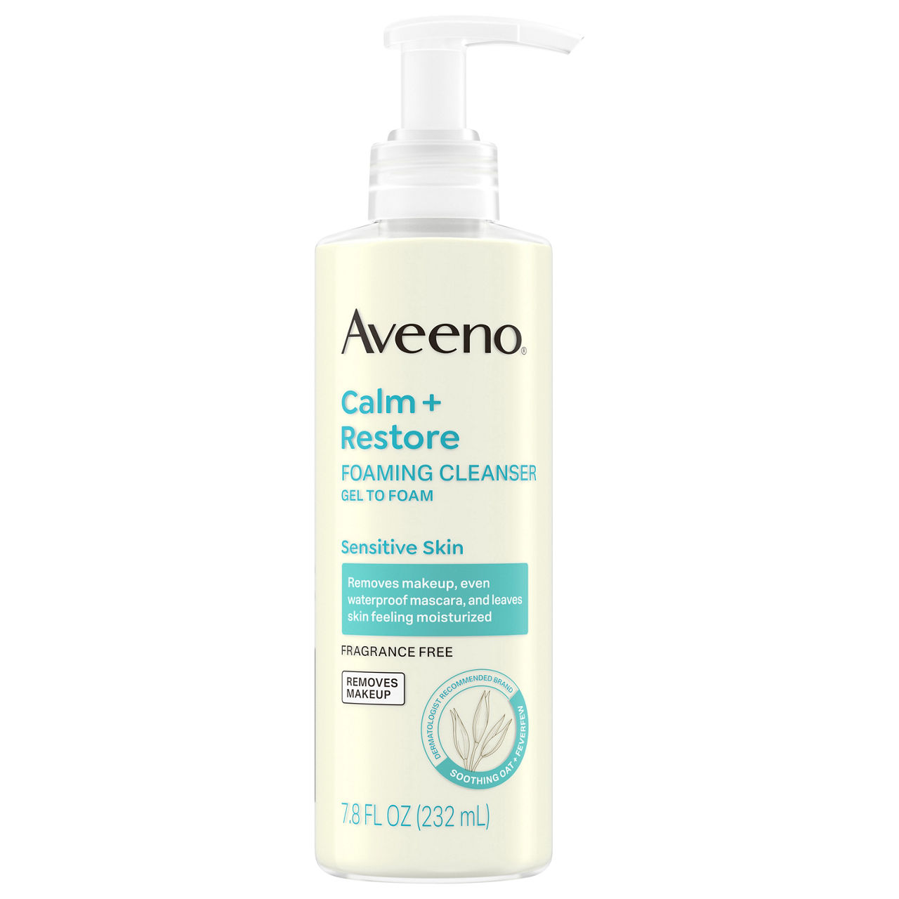 Aveeno Calm + Restore Sensitive Skin Fragrance Free Foaming