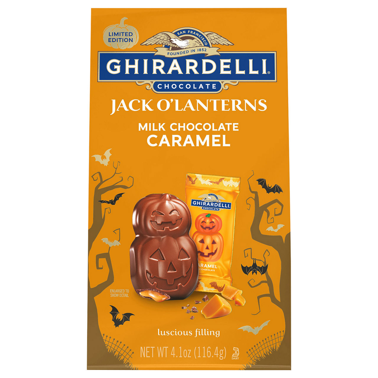 Ghirardelli Jack O'Lanterns Caramel Apple Milk Chocolate | Wegmans