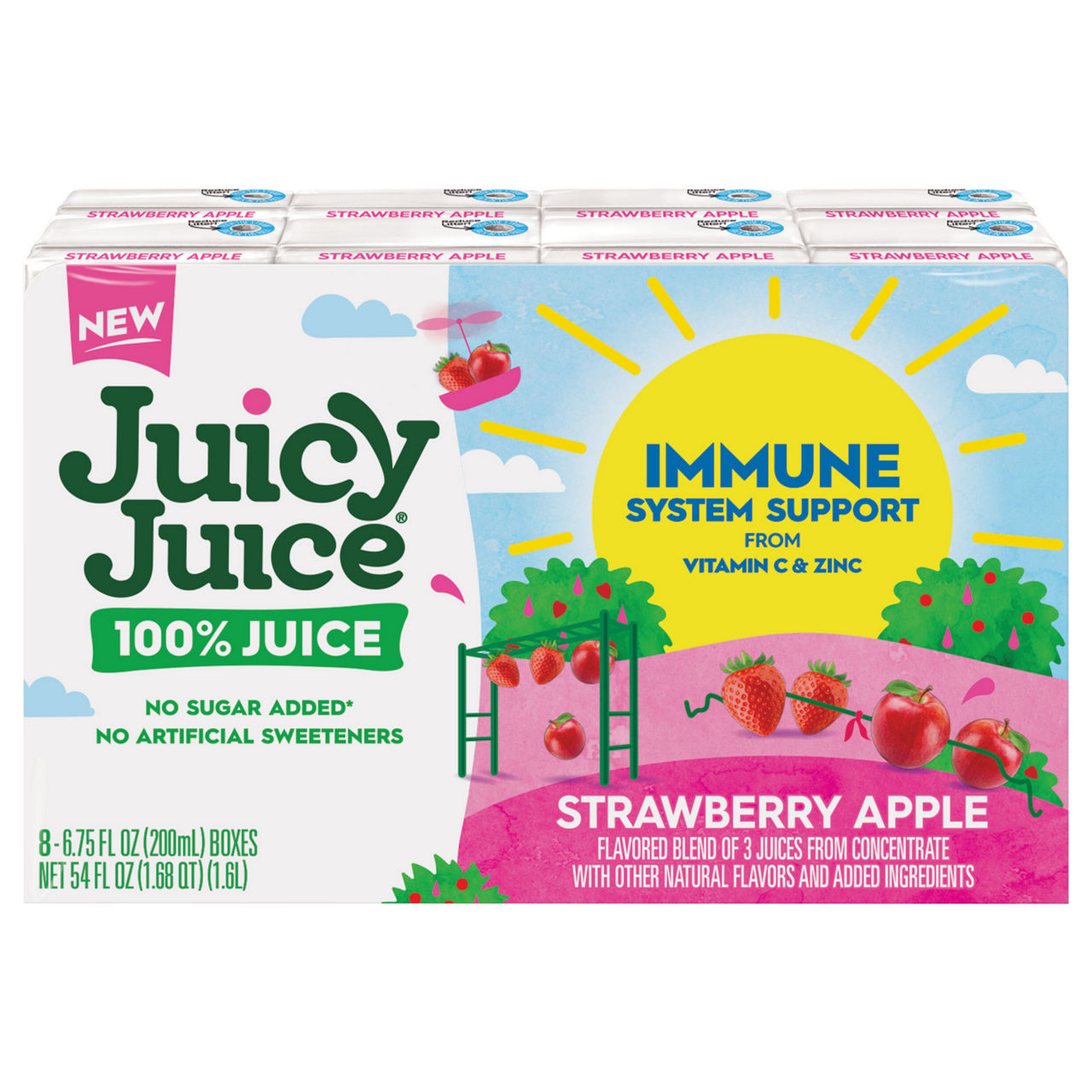 Juicy Juice Orange Tangerine Juice, Orange Juice Drink, 8 Count