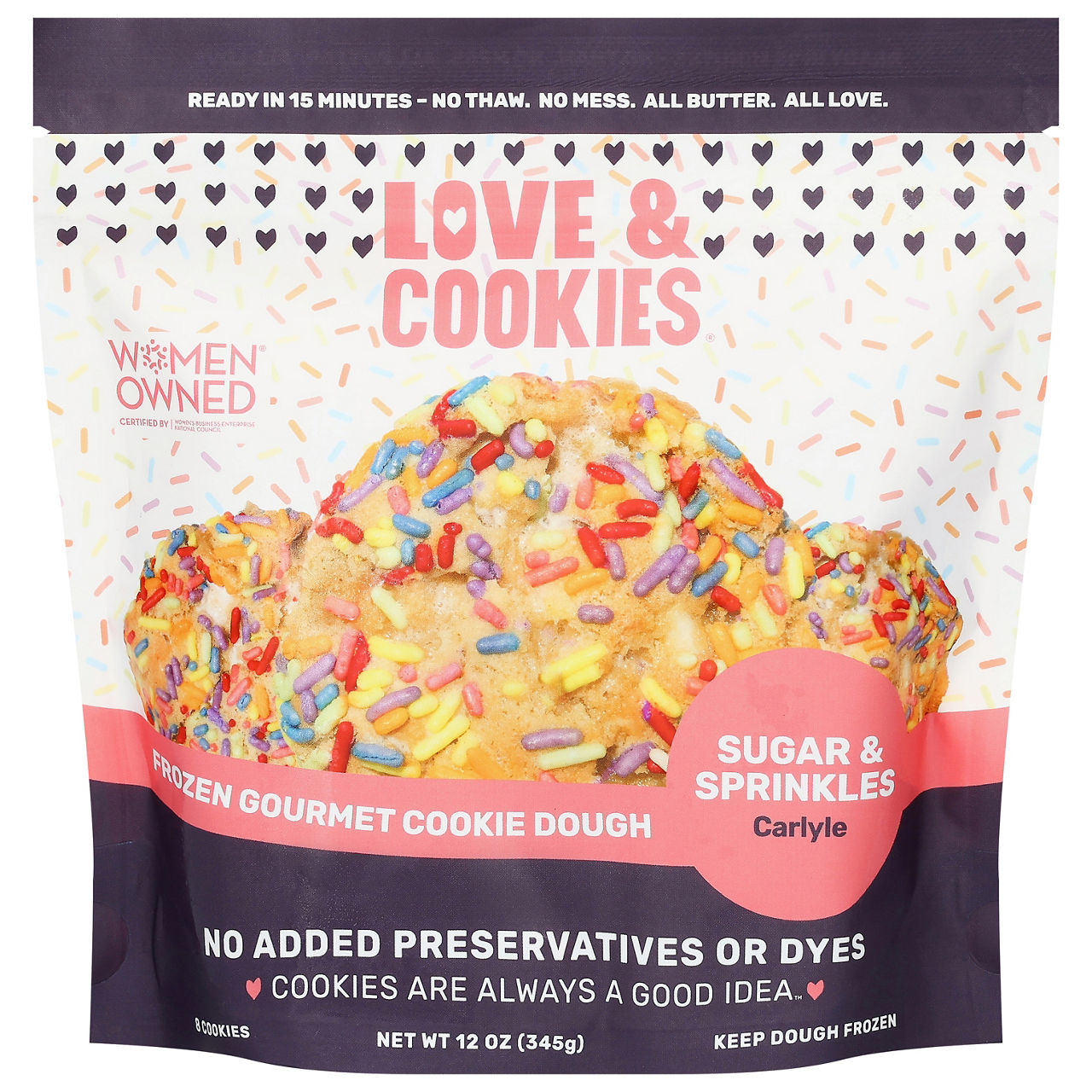 Love & Cookies Frozen Gourmet Carlyle Sugar & Sprinkles Cookie