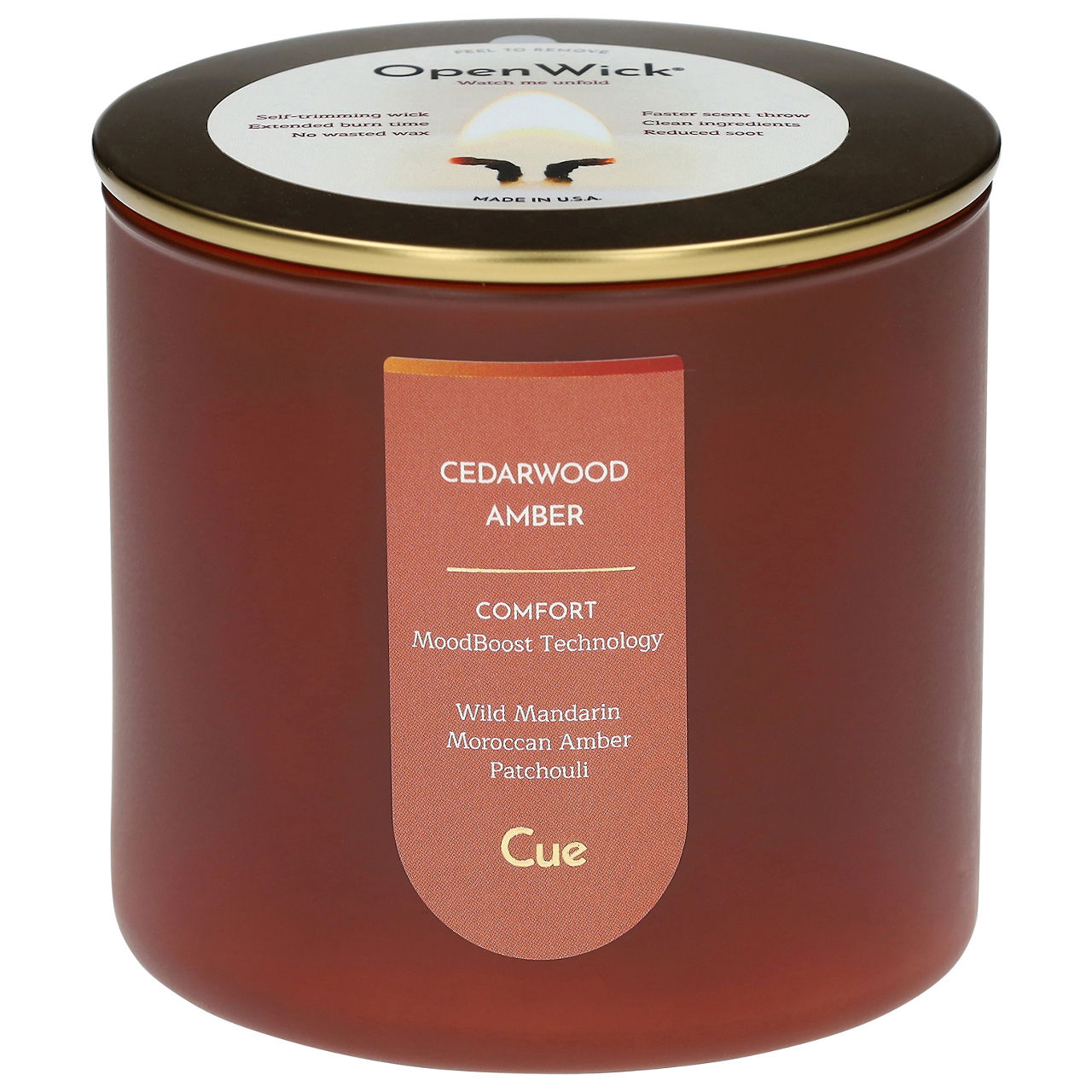 Cue Open Wick Cedarwood Amber Candle | Wegmans
