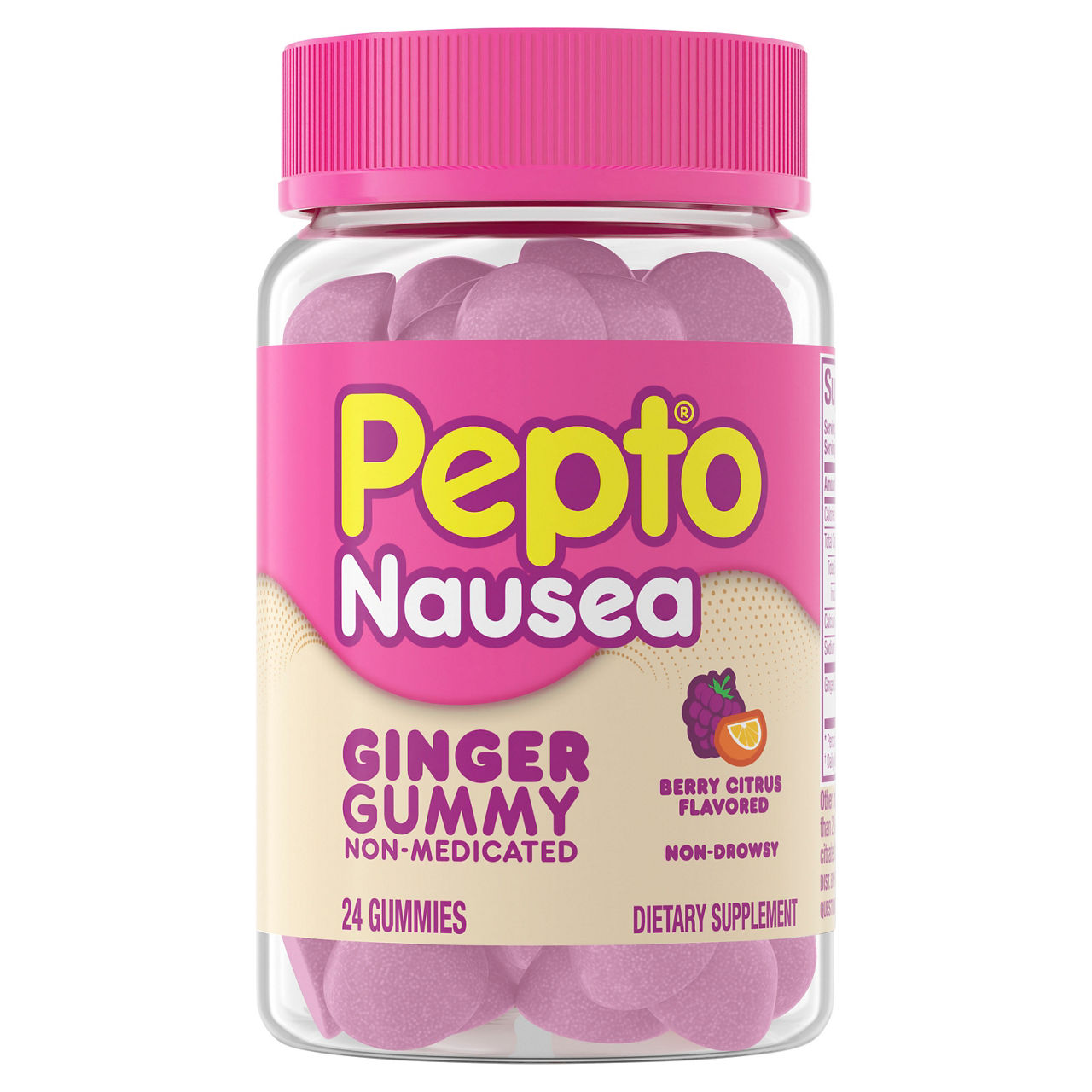 あめクレメンス11000 Pepto-Bismol Antacid Nausea Non-Medicated Ginger Gummy | Wegmans