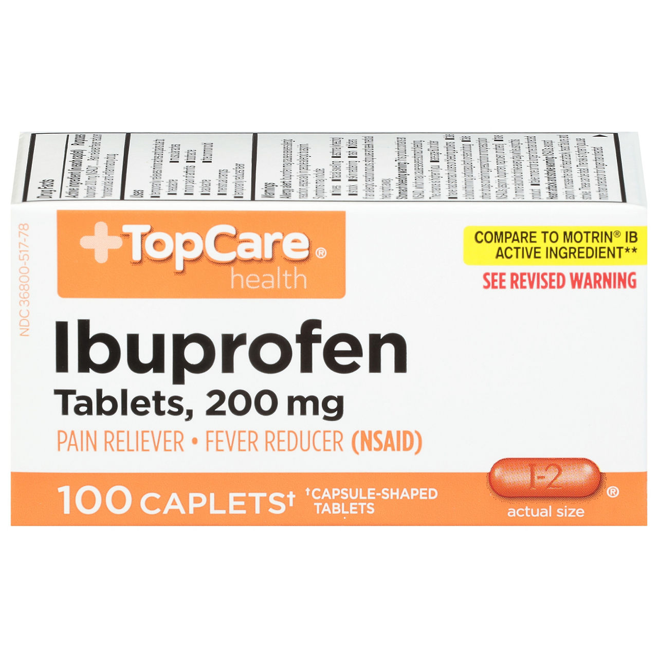 TopCare Health Ibuprofen, 200 mg, Caplets | Wegmans