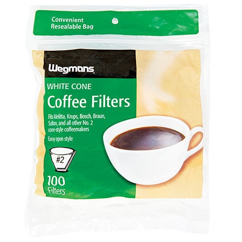 Wegmans #4 White Cone Coffee Filters | Wegmans