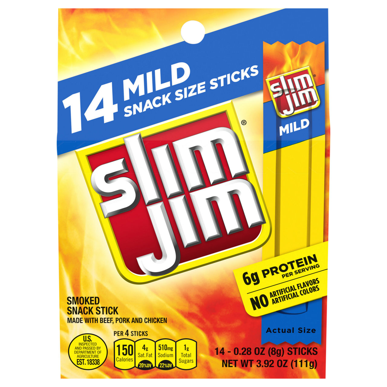 M.A.C SLIM STICK 885 新品 5 本セット Slim Jim Mild Snack Size Smoked Snack Stick | Wegmans