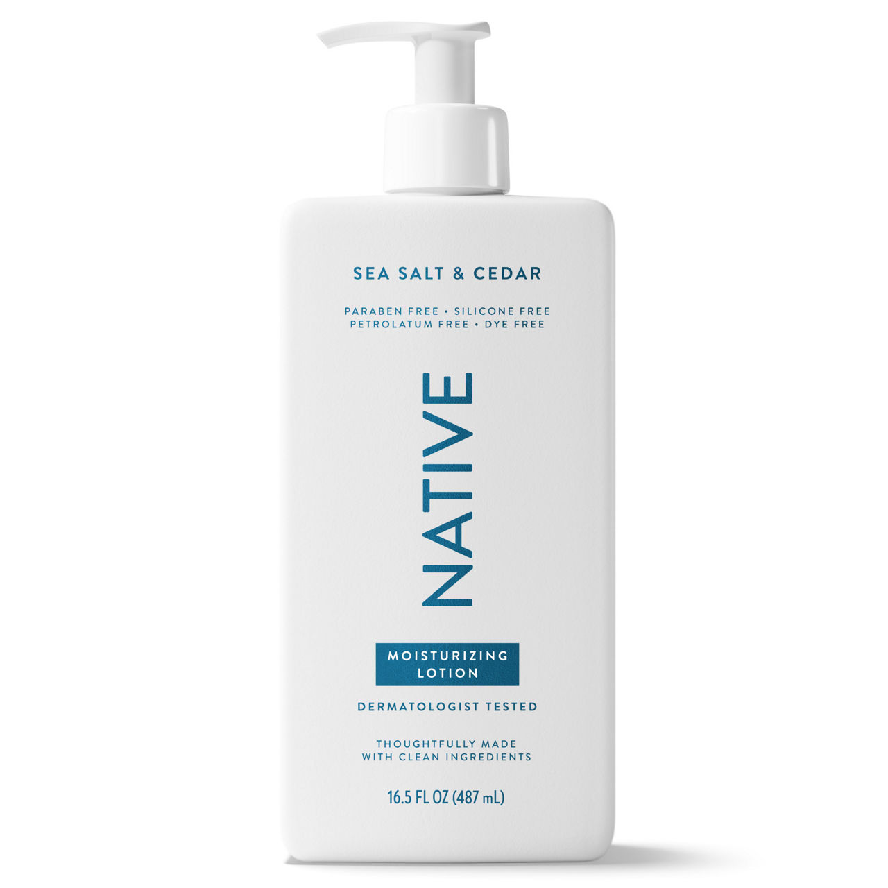 Native Moisturizing Hand & Body Lotion, Sea Salt & Cedar, Silicone