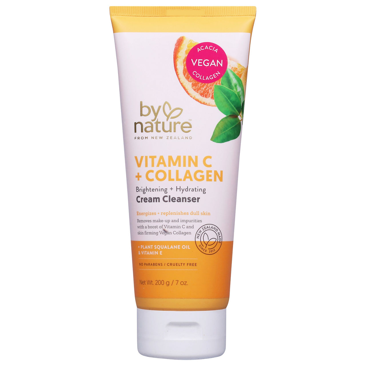 By Nature Cream Cleanser, Brightening + Hydrating, Vitamin C +
