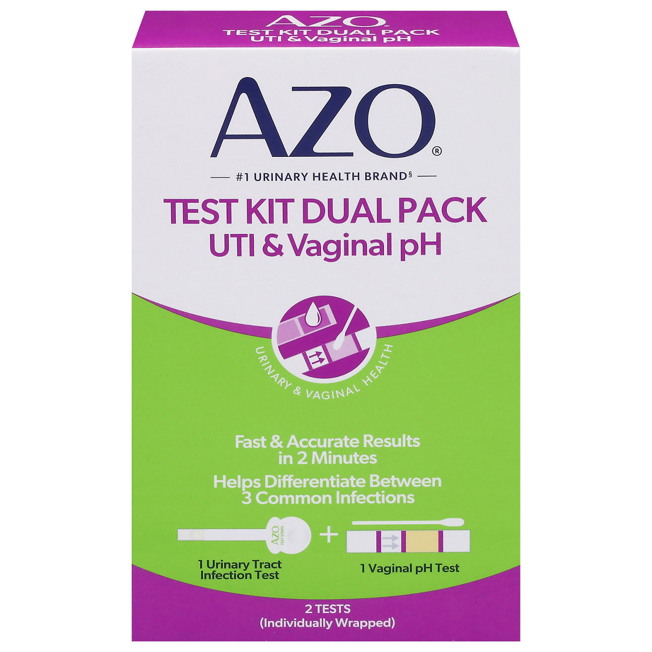 Azo UTI & Vaginal pH Test Kit Dual Pack | Wegmans