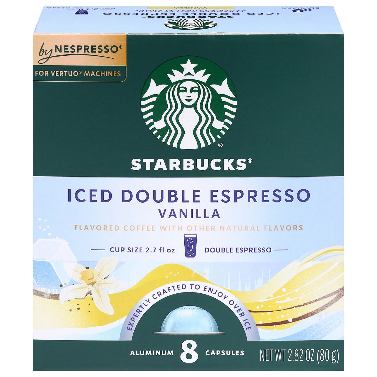 Starbucks Aluminum Capsules Iced Double Espresso Vanilla Coffee