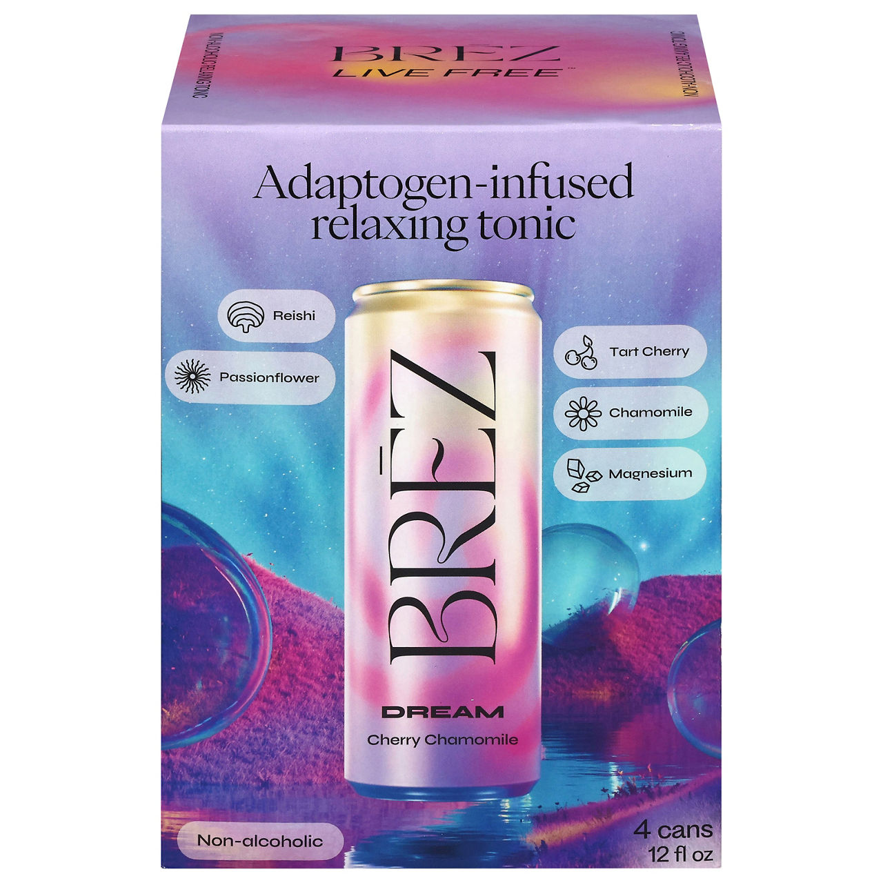 Brez Live Free Non-Alcoholic Relaxing Dream Cherry Chamomile Tonic