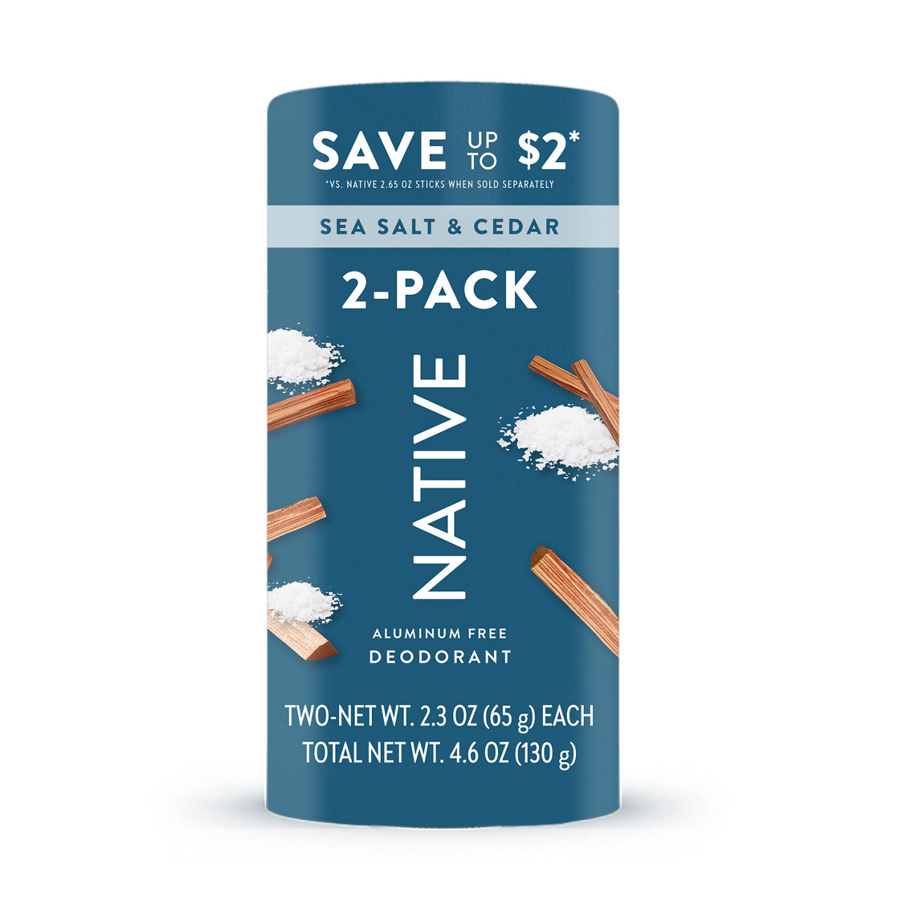 Native Deodorant Sea Salt & Cedar Twin Pack | Wegmans