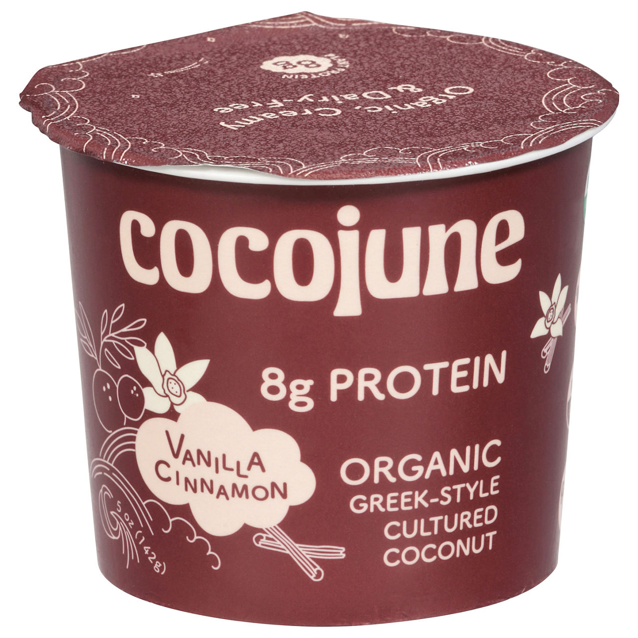 Cocojune Yogurt, Organic, Greek-Style, Cultured Coconut, Vanilla