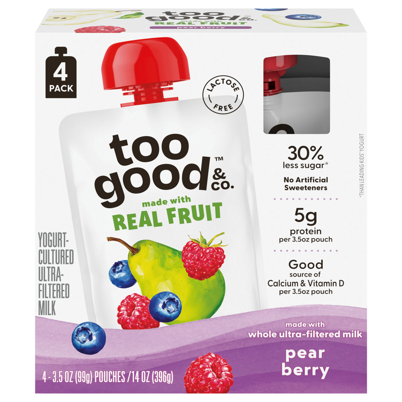 Too Good & Co. Kids Strawberry Banana Yogurt Cultured Whole Milk