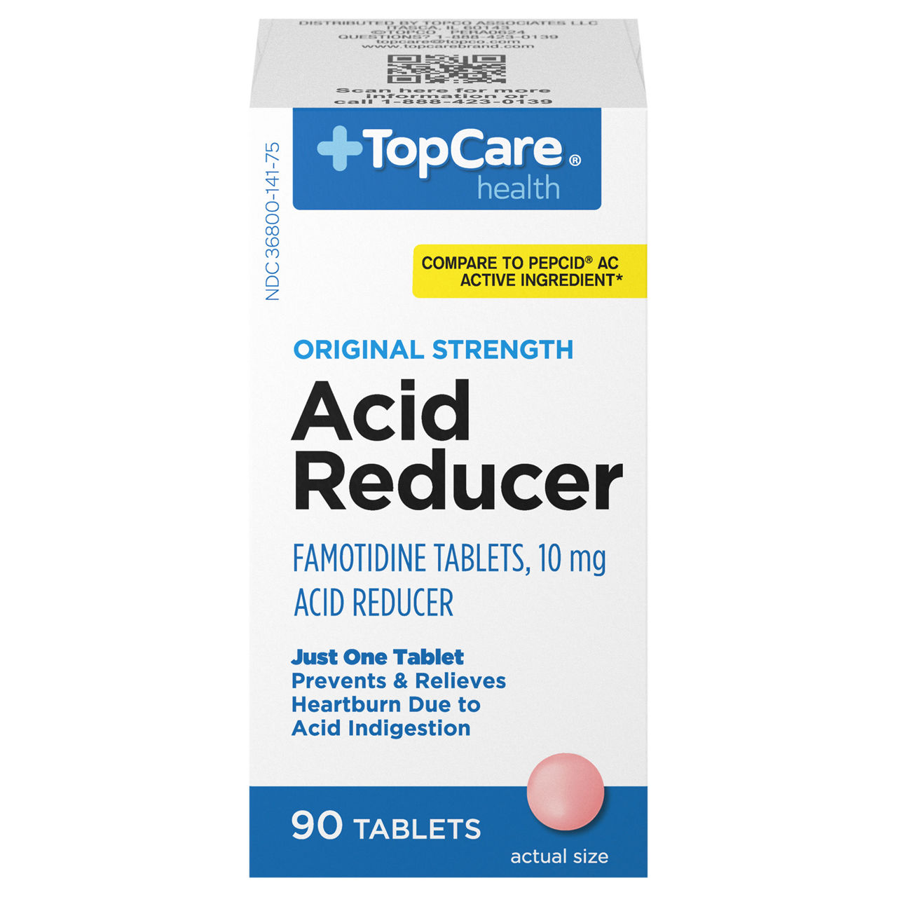 TopCare Health Acid Reducer, Original Strength, 10 mg, Tablets