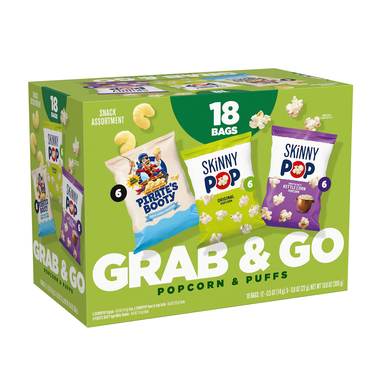 SkinnyPop Popcorn & Puffs variety pack 18ct | Wegmans