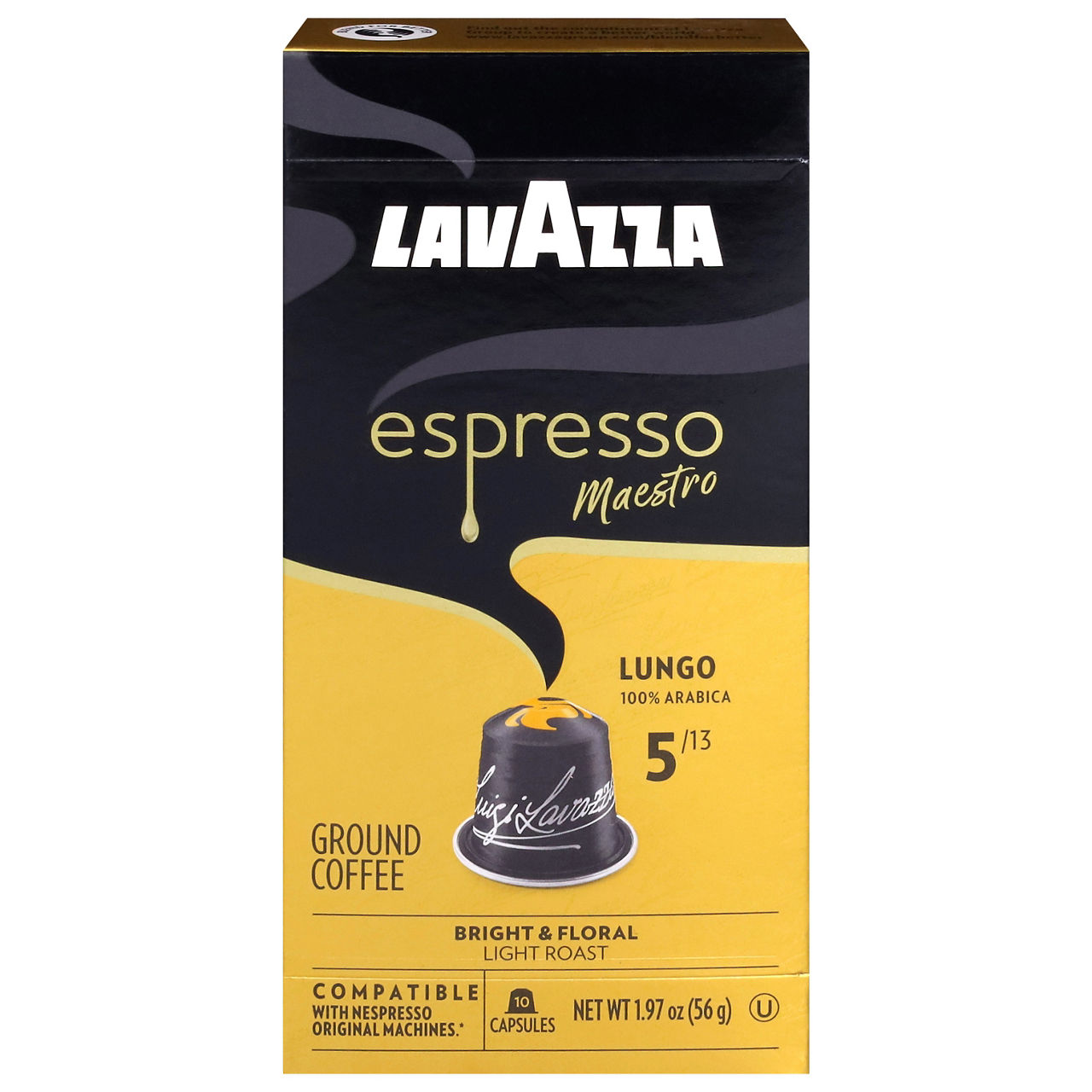 Lavazza Espresso Maestro Ground Capsules Light Roast Lungo Coffee