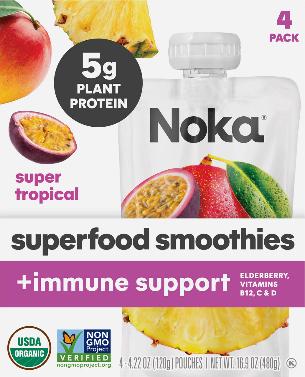 Noka Superfood Smoothies, Blueberry Beet 4pack | Wegmans