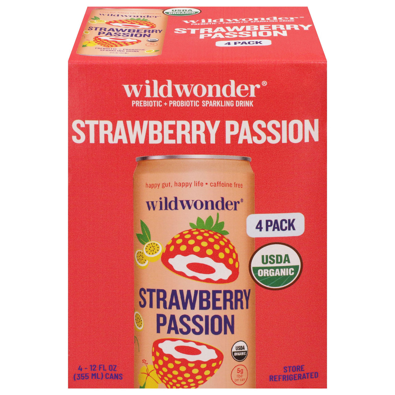 Wildwonder Sparkling Drink, Prebiotic + Probiotic, Pineapple