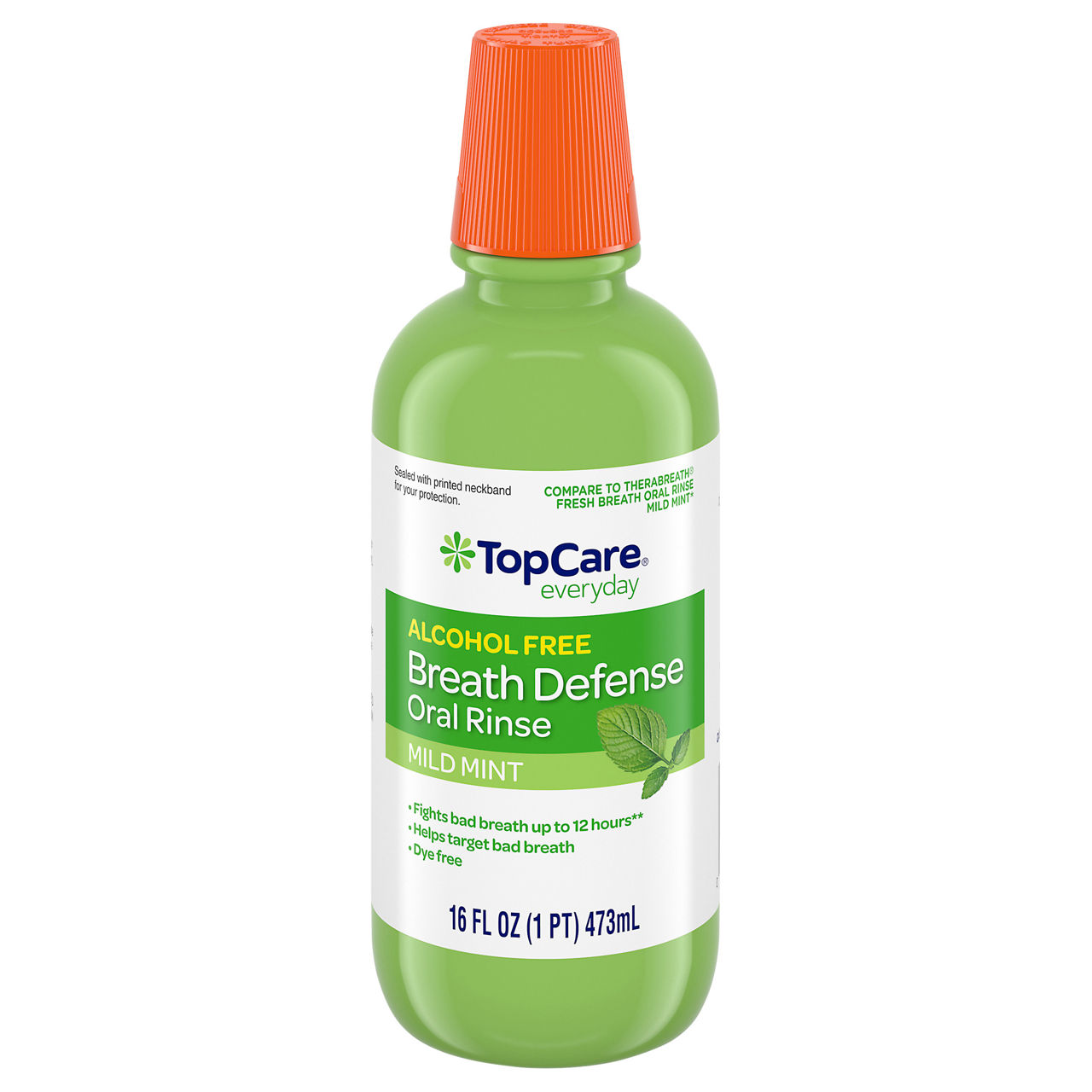 TopCare Everyday Alcohol Free Breath Defense Ice Mint Oral Rinse