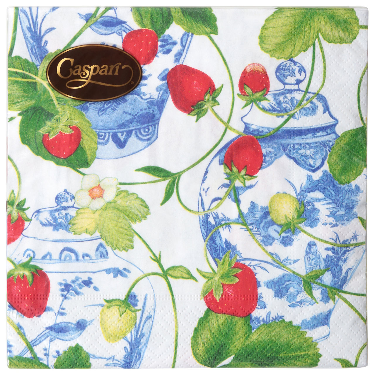 Caspari Strawberries and Cream Triple-Ply Napkins | Wegmans