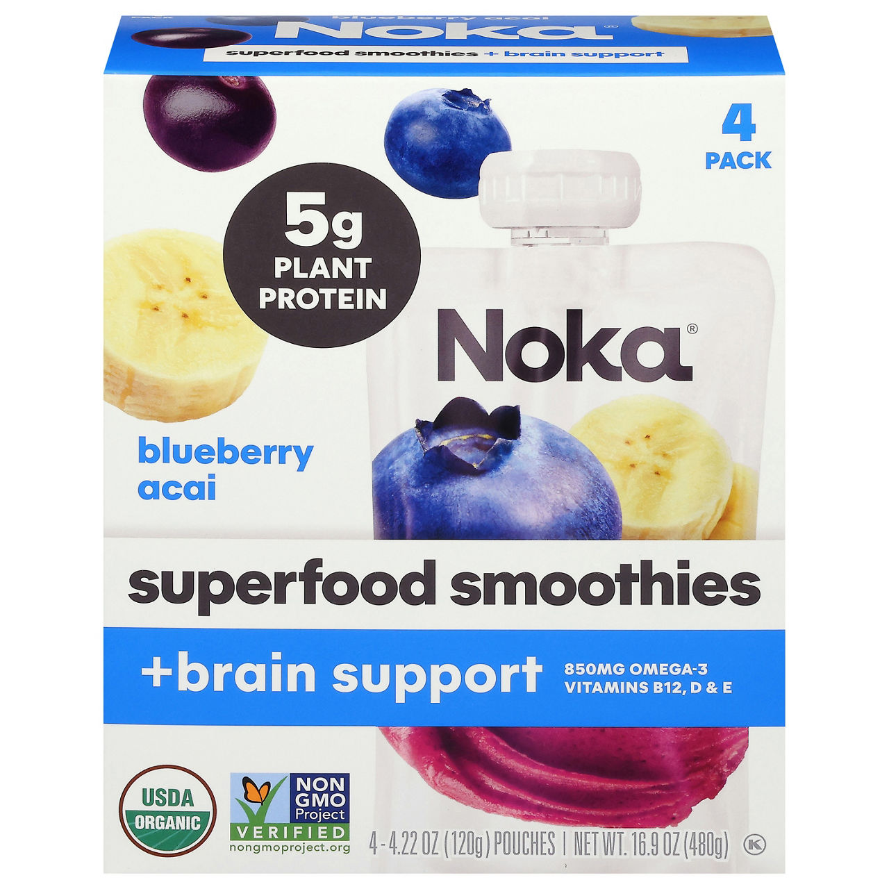 Noka Superfood Smoothies, Blueberry Beet 4pack | Wegmans