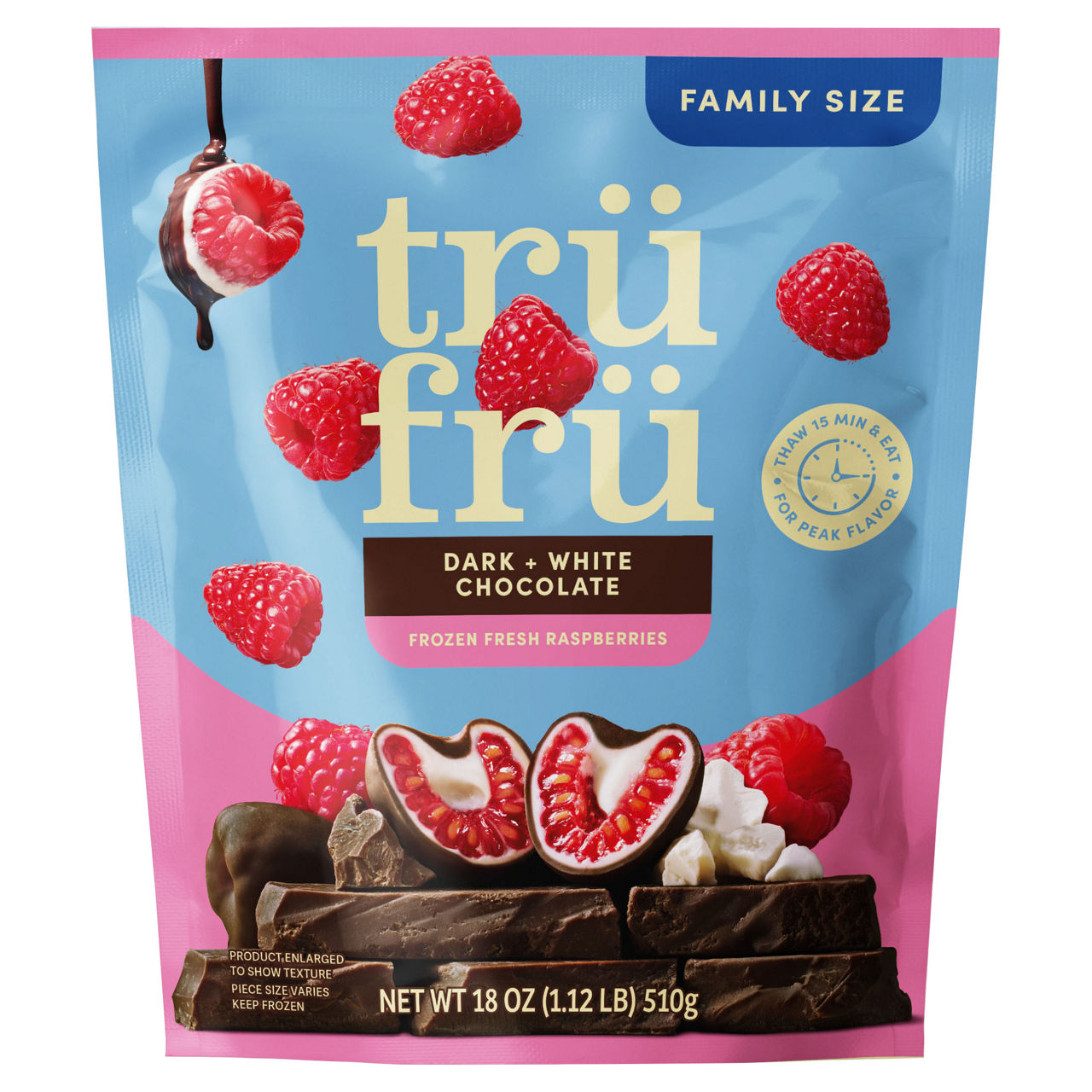 Tru Fru Frozen Fresh Dark + White Chocolate Raspberries | Wegmans